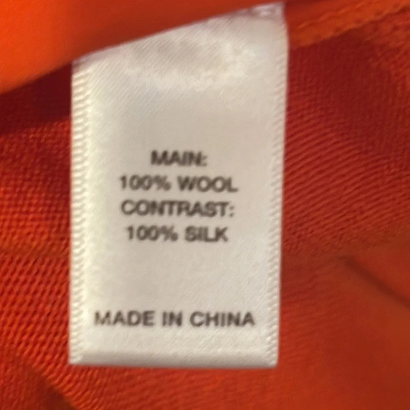 St.John Women's Medium Top wool/silk orange - Picture 6 of 7